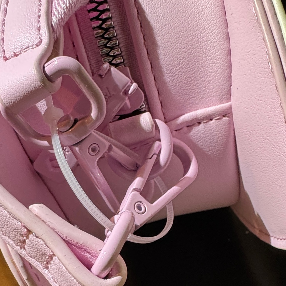Betsey Johnson Pink Glitter Football Bag - Picture 6 of 8